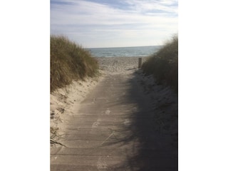 Weg zu einem Strandabschnitt