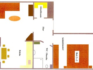 Vakantieappartement Cuxhaven Zentrum & Grimmershörn Grondplan 34