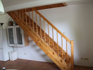 Treppe zum Schlafbereich/stairs to the sleeping room