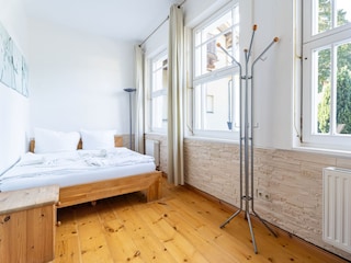 Veranda mit Doppelbett