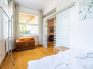 Veranda mit Doppelbett