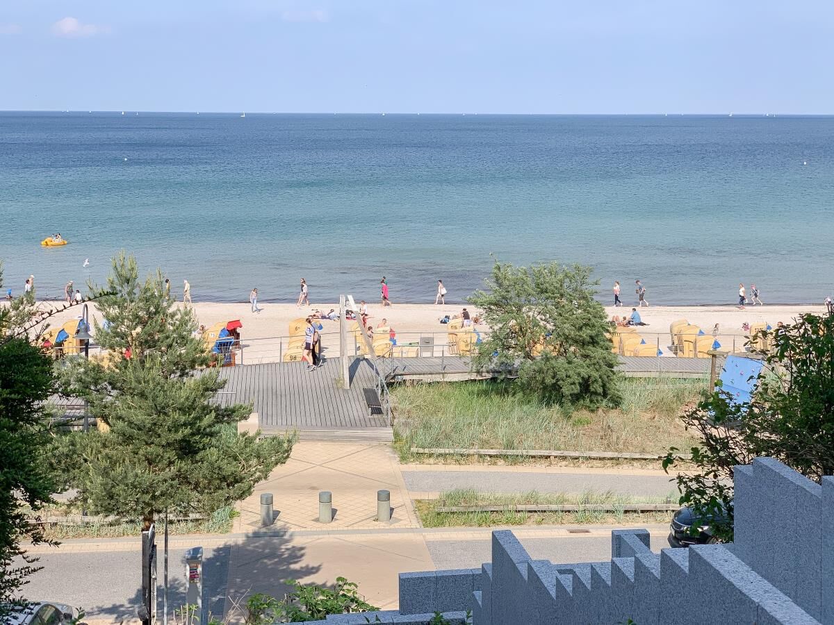 Strand direkt gegenüber