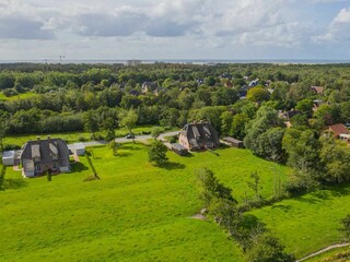 Luftbild mit Meerespanorama