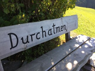 Urlaubsmotto  Durchatmen und erholen