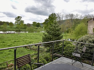 Blick vom Balkon auf die Weser