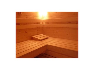 Sauna mit beheizter Außendusche