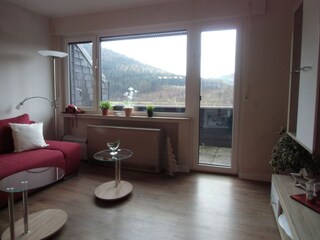 Wohnzimmer mit Balkon