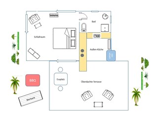 Vakantieappartement Barber Grondplan 21