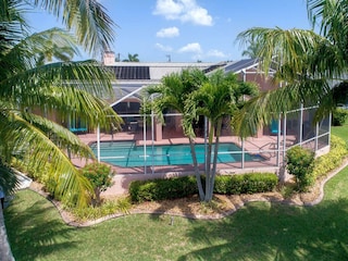Blick auf die Villa Blue Lagoon