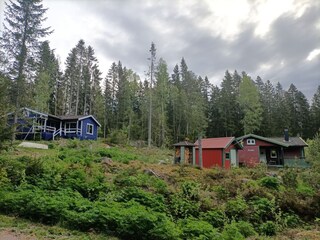 Das blaue Nachbarhaus kann auch gemietet werden