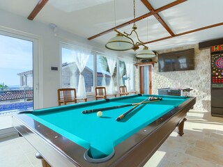 Entertainment area at the pool room