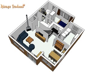 Casa de vacaciones Nieuwvliet Plano de planta 36