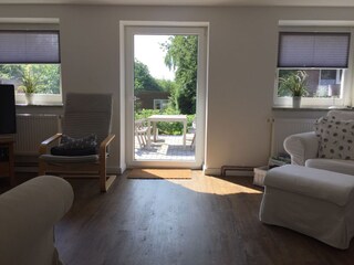 Living room with view of the terrace