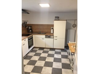 Kitchen with small dining area