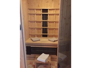 Infrared sauna.