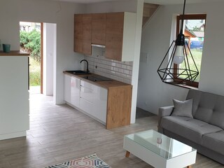 Wohnzimmer mit Küche