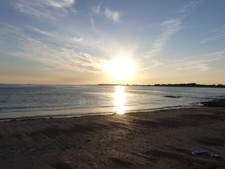 Sunset in front of the house