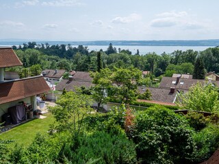 View of Lake Constance with Alpine panorama