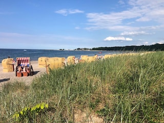 Der Blick vom Timmendorfer Strand zum Niendorfer Hafen