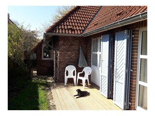 Terrasse mit Hund