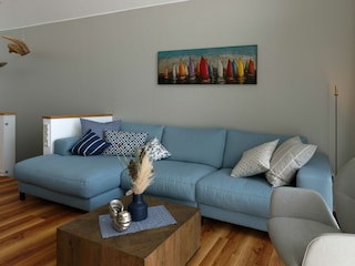 Bequeme Sofaecke zum Relaxen nach einem Tag  am Meer