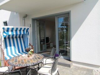 Ihre Terrasse in der Wohnung Buddelschiff.