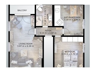 Vakantieappartement Carolinensiel Grondplan 25