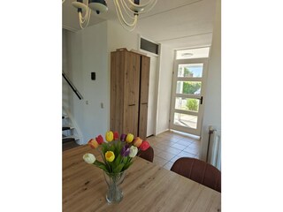 view of the dining table