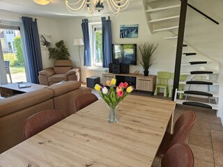 view of the dining table