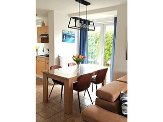 view of the dining table