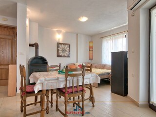 Living room and dining area