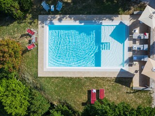 Villa Durante – Luftaufnahme des Pools