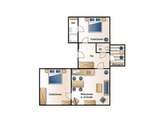 Grundriss Fewo 1