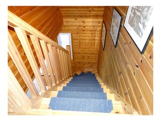 Treppe zum oberen Bereich