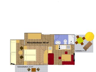 Vakantieappartement Kuens Grondplan 7