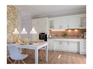 Strandvilla Gezeiten App. Goldrichtig-vollausgestattete Küche