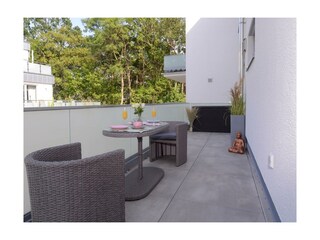 Strandvilla Gezeiten App. Goldrichtig-Balkon in Südwest-Ausrichtung