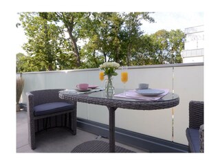 Strandvilla Gezeiten App. Goldrichtig-Balkon zum Relaxen