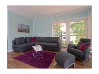 Strandvilla Gezeiten Appartement Deichlicht-hochwertiger Relaxsessel