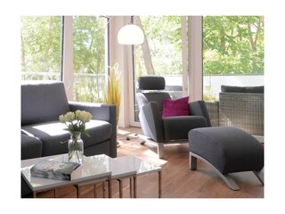 Strandvilla Gezeiten Appartement Deichlicht-hochwertiger Relaxsessel