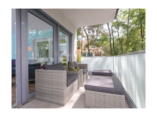 Strandvilla Gezeiten Appartement Deichlicht-Balkon in Südwest-Ausrichtung