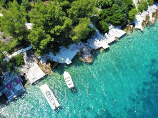 Villa Luna beach and crystal clear sea