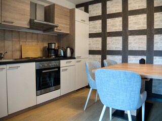 Küche in der mittleren Wohnung