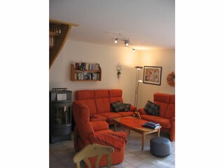 Wohnzimmer mit Kamin