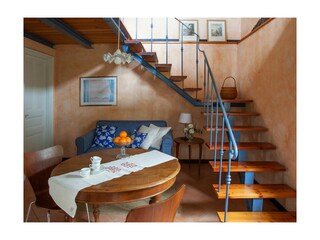 living with staircase