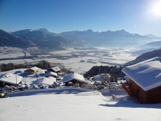 Panoramic view over Lake Geneva and the Rhone Valley