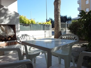 patio  con barbecue