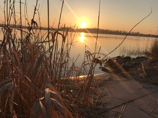 Sonnenuntergang am Achterwasser