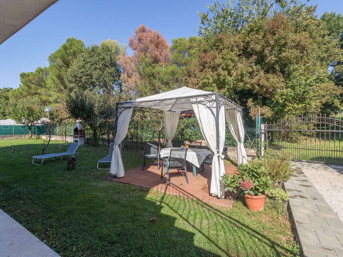 Garten mit Pergola und Grill