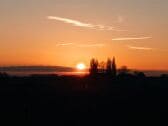 Sonnenuntergang am Haus